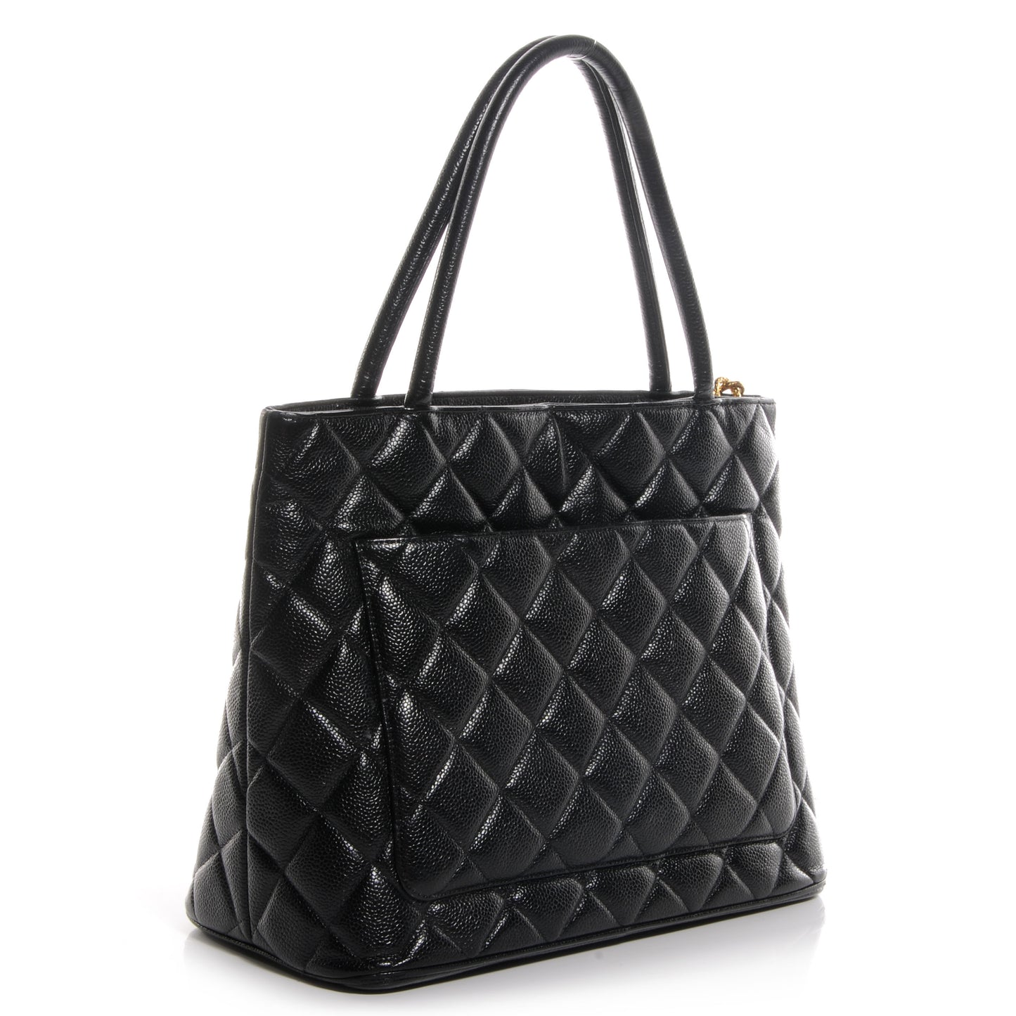 Caviar Medallion Tote Black