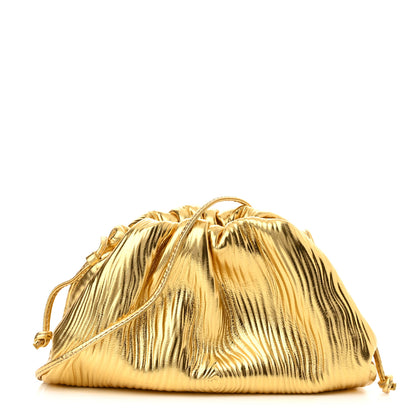 Bottega Veneta Metallic Bark Calfskin The Mini Pouch Gold 1 of 11