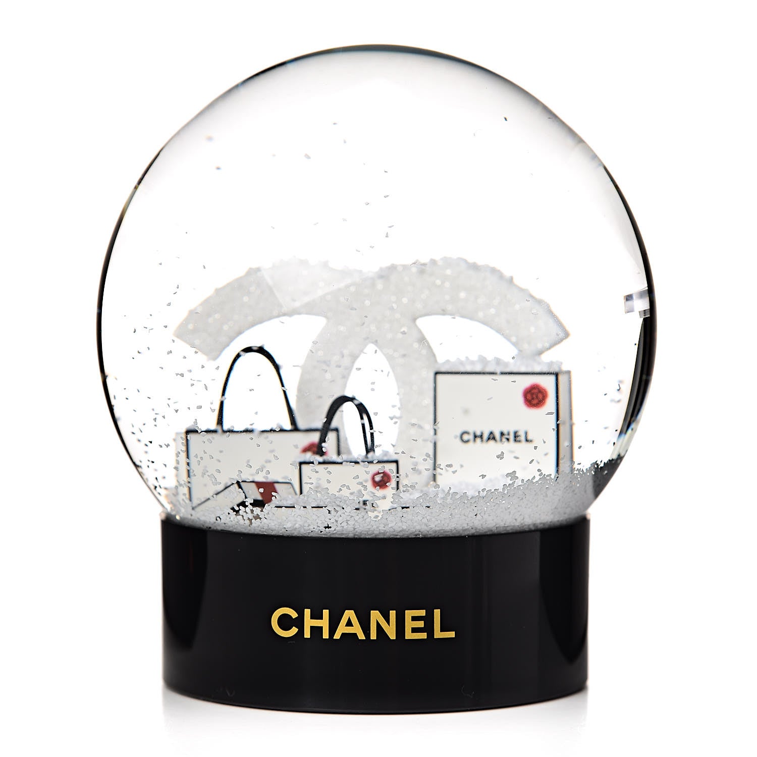 Chanel Glass CC Shopping Bag Snow Globe 1 of 5