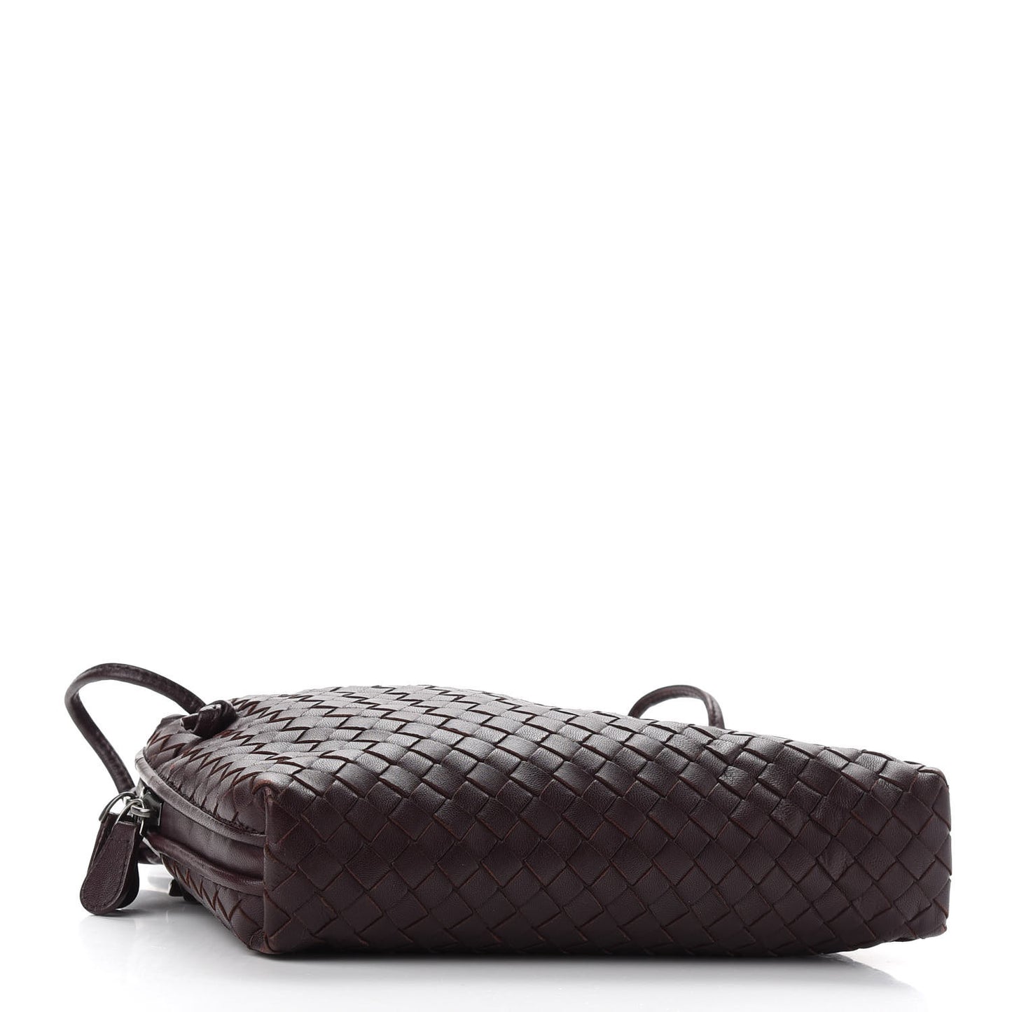 Nappa Intrecciato Nodini Crossbody Messenger Aubergine