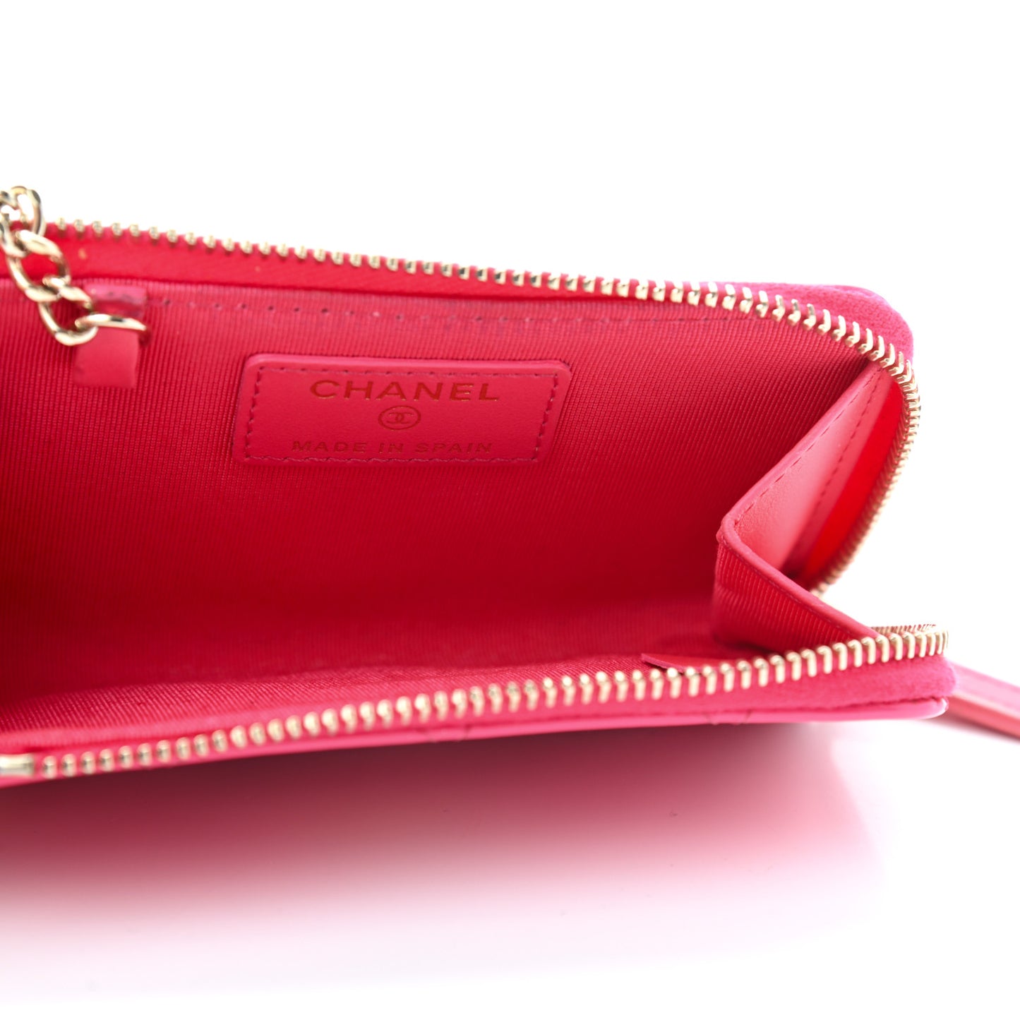 Patent Quilted Key Holder Case Pink