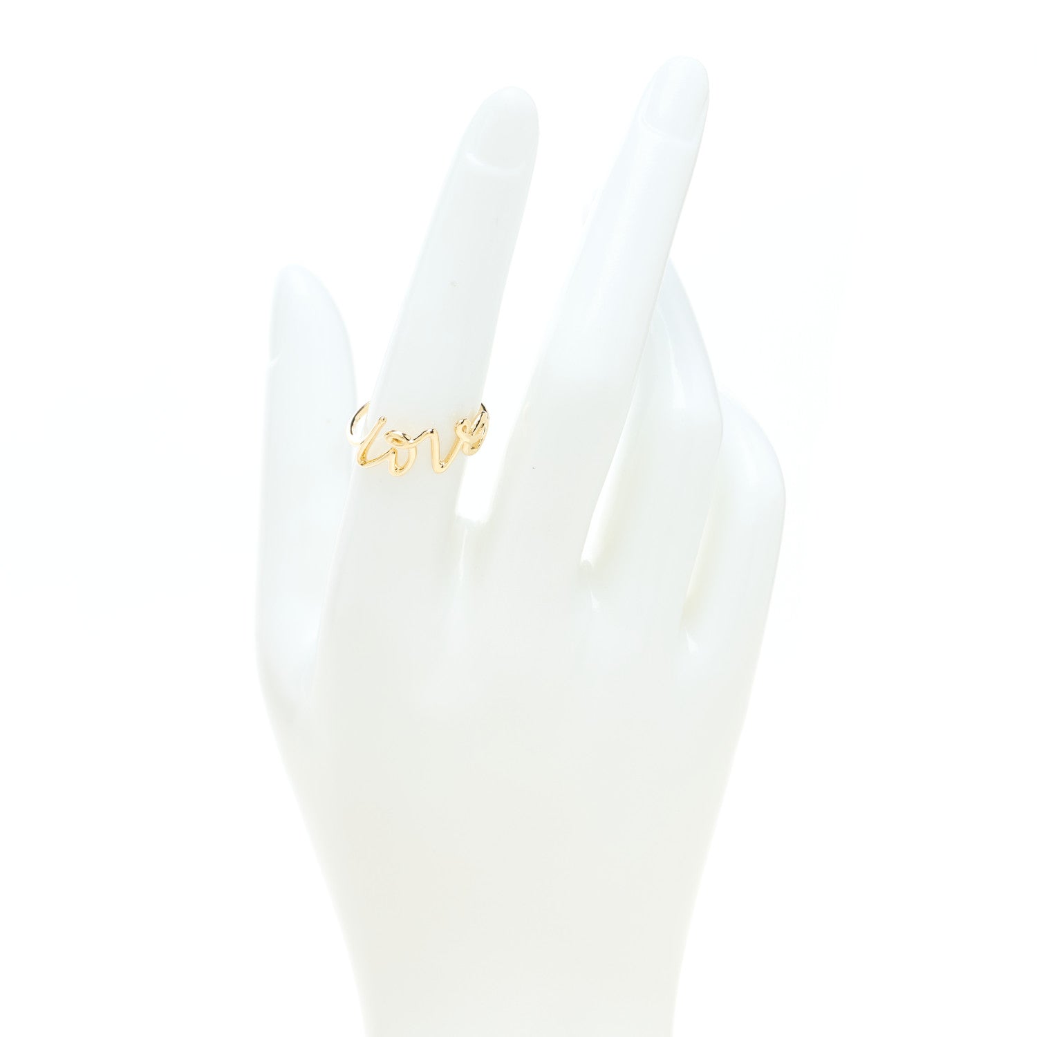 Tiffany 18K Yellow Gold Paloma's Graffiti Love Ring 55 7.25 2 of 5