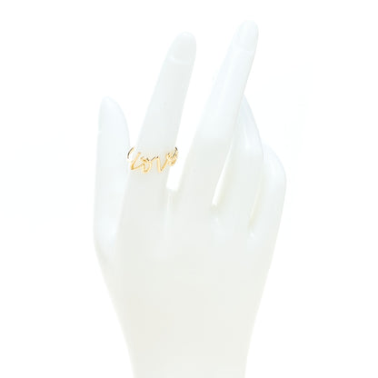 Tiffany 18K Yellow Gold Paloma's Graffiti Love Ring 55 7.25 2 of 5