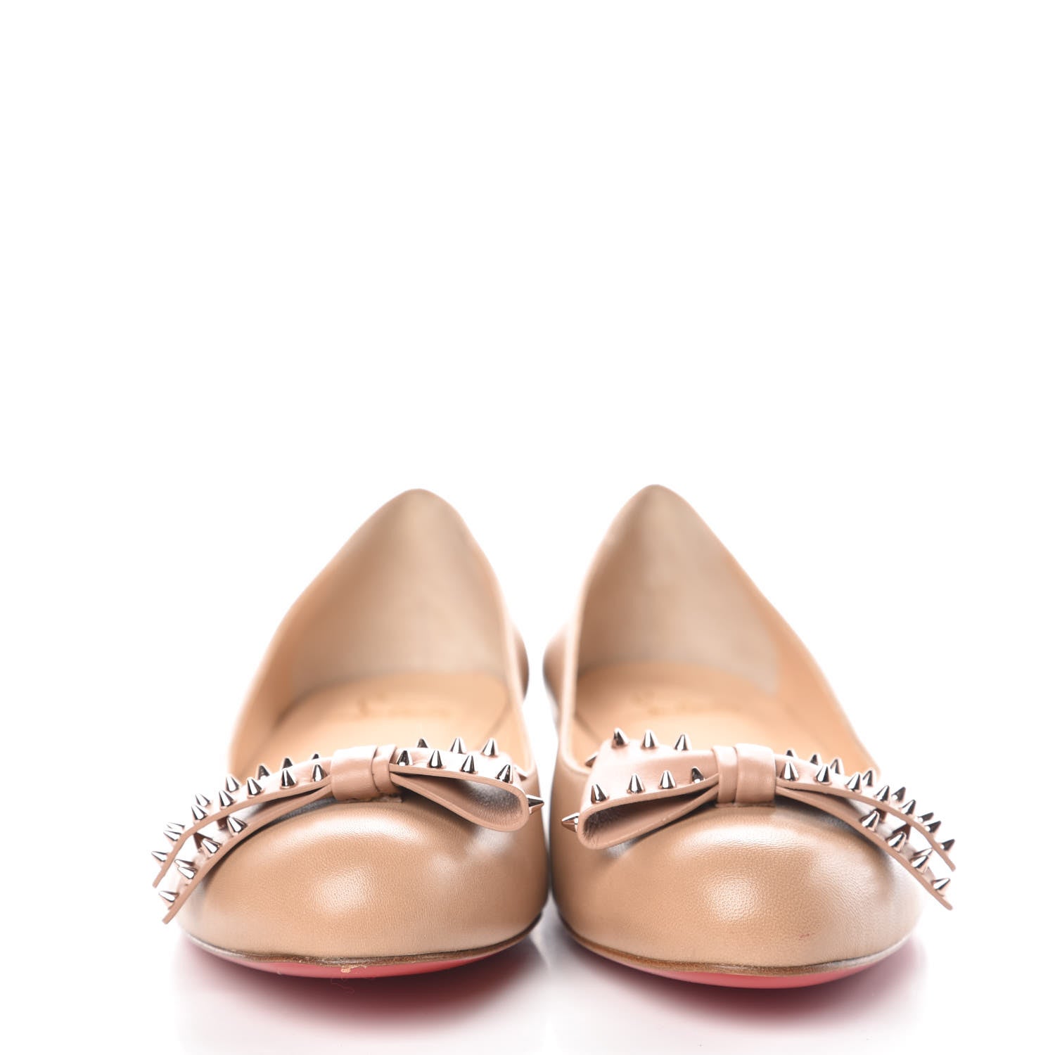 Christian Louboutin Nappa Ballalarina Flats 40.5 Nude 2 of 8