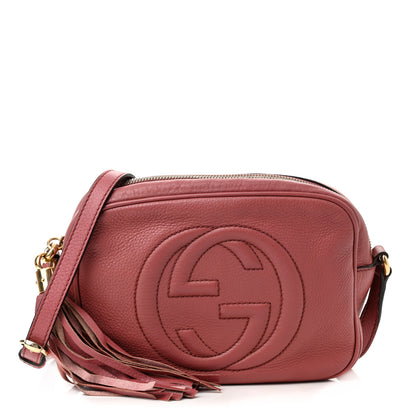 Gucci Pebbled Calfskin Small Soho Disco Bag Peonia Flower 1 of 12