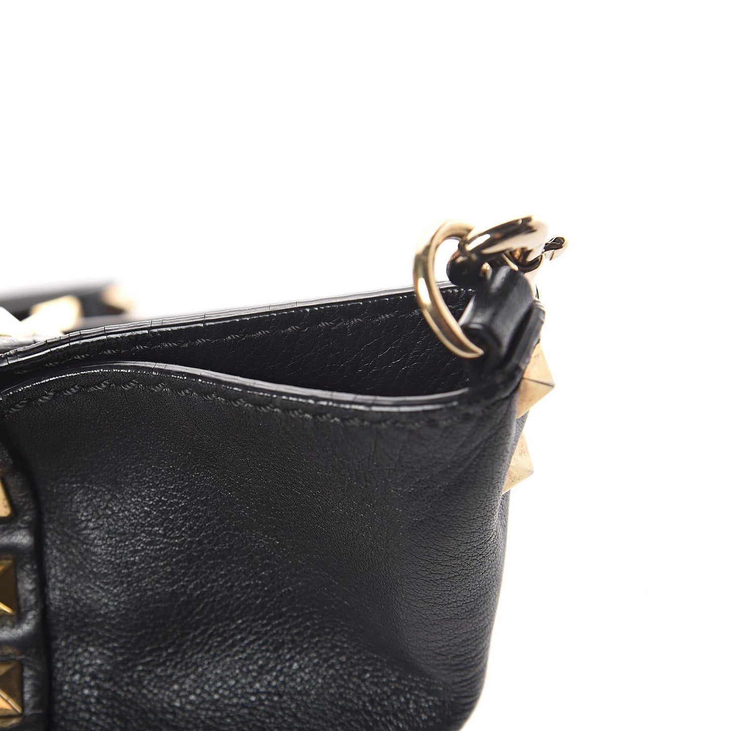 Vitello Small Rockstud Tote Black