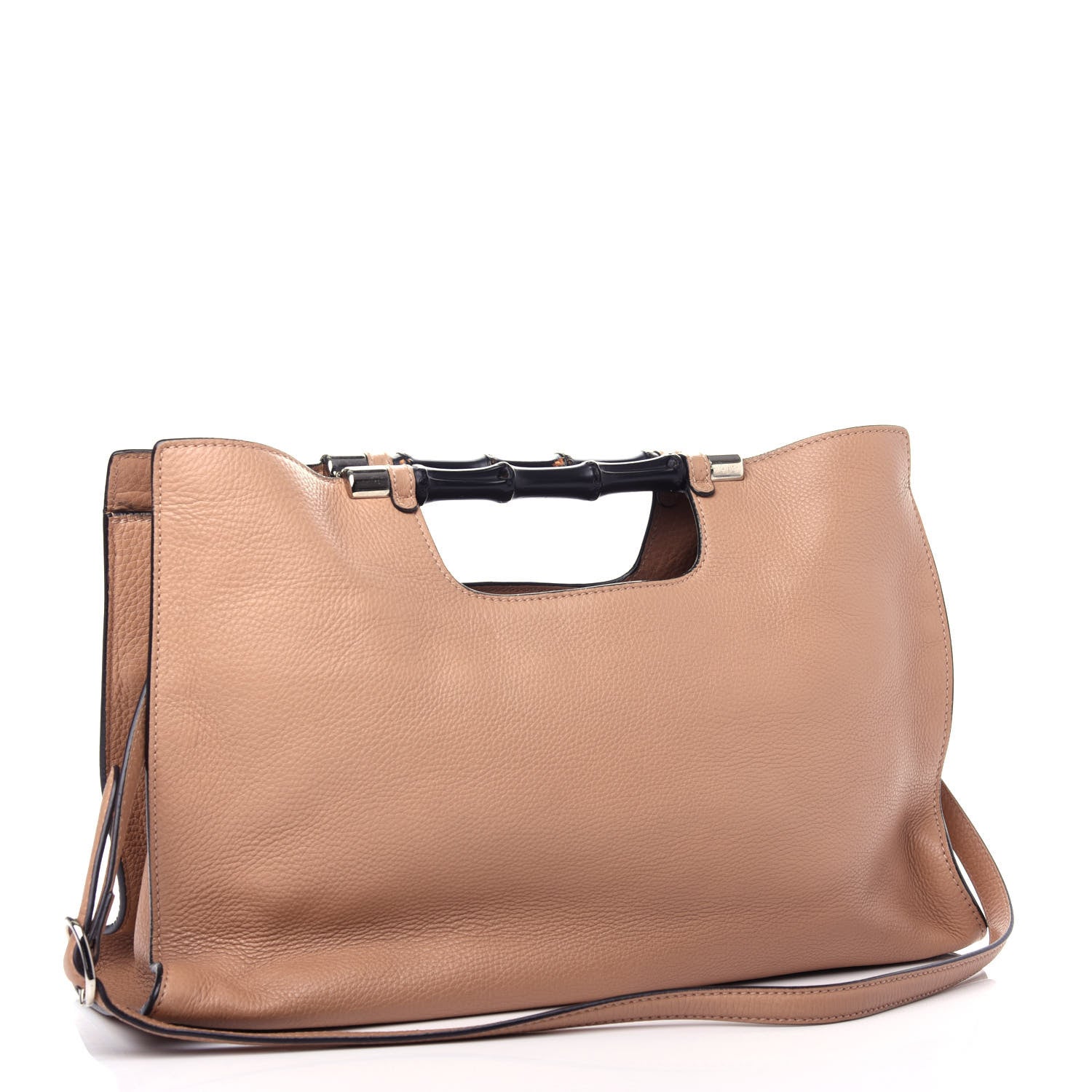 Gucci Calfskin Medium Bamboo Daily Shopper Camelia 3 of 12