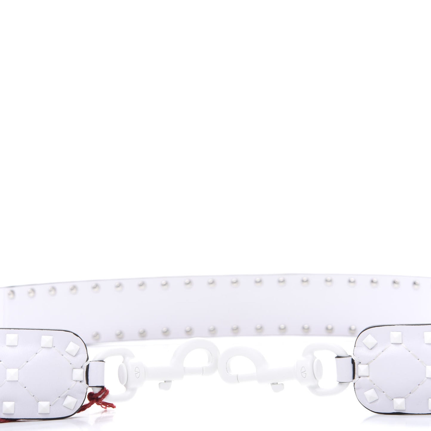 Lambskin Free Rockstud Spike Shoulder Strap Optic White