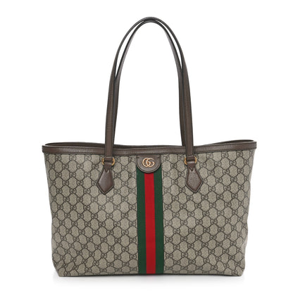 Gucci GG Supreme Monogram Medium Ophidia Shopping Tote Brown 1 of 11