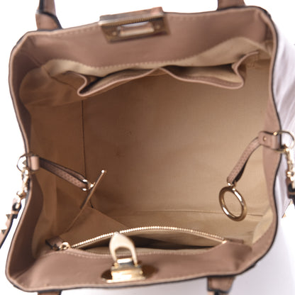 Valentino Garavani Calfskin Rockstud New Dome Bucket Tote Poudre 6 of 13