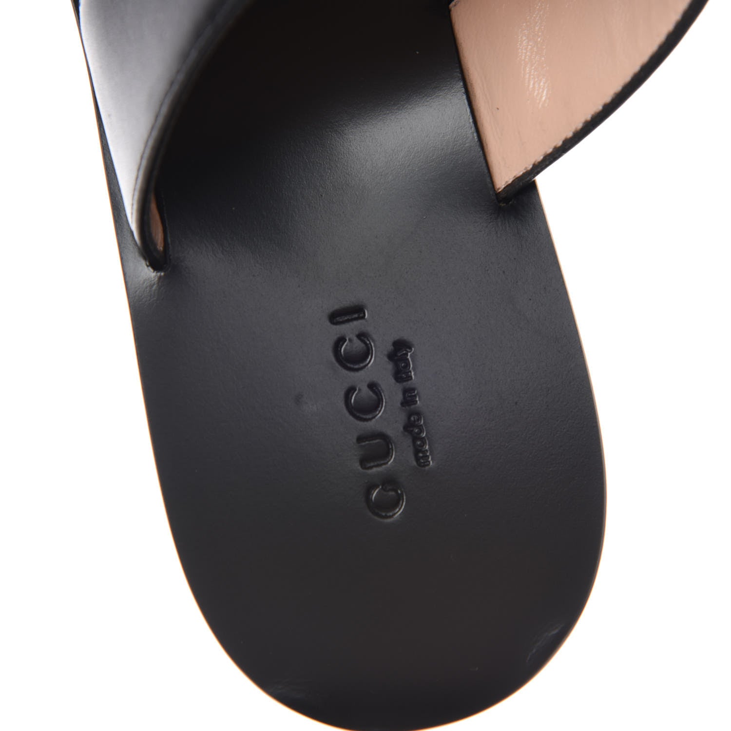 Gucci Calfskin Double G Thong Sandals 38 Black 9 of 9