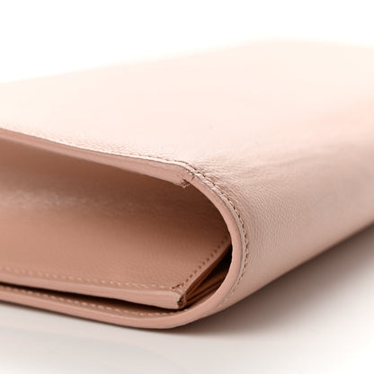 Saint Laurent Calfskin Classic Monogram Cassandre Clutch Blush 9 of 10