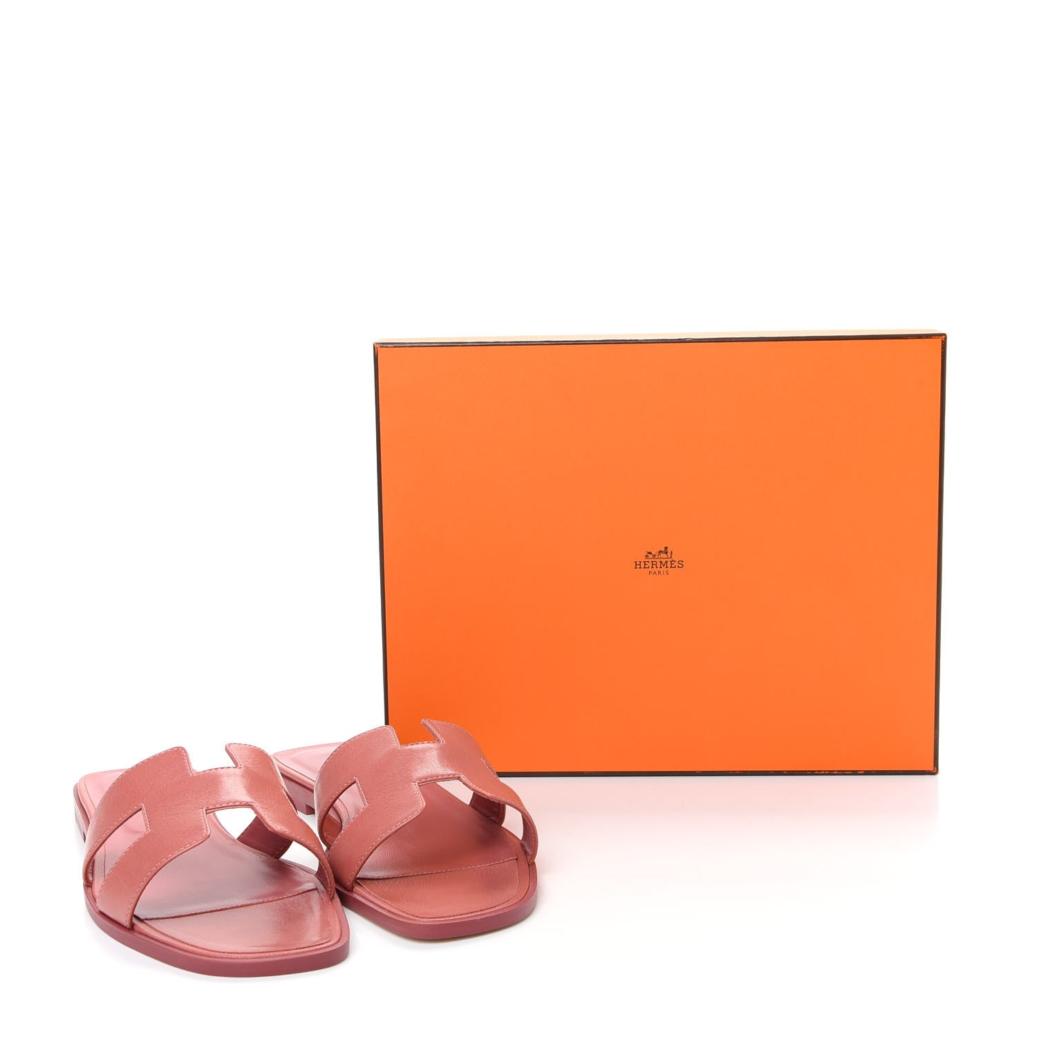 Hermes Goatskin Oran Sandals 40.5 Rouge Blush 11 of 11
