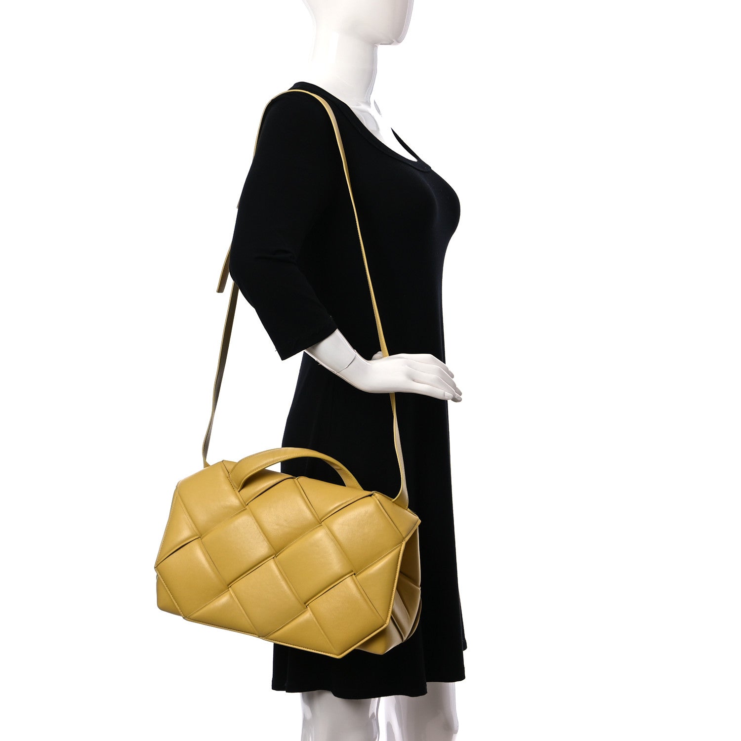 Bottega Veneta Nappa Intreccio Padded Top Handle Shoulder Bag Corn 2 of 11