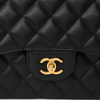Chanel Caviar Quilted Jumbo Double Flap Black 8 of 12