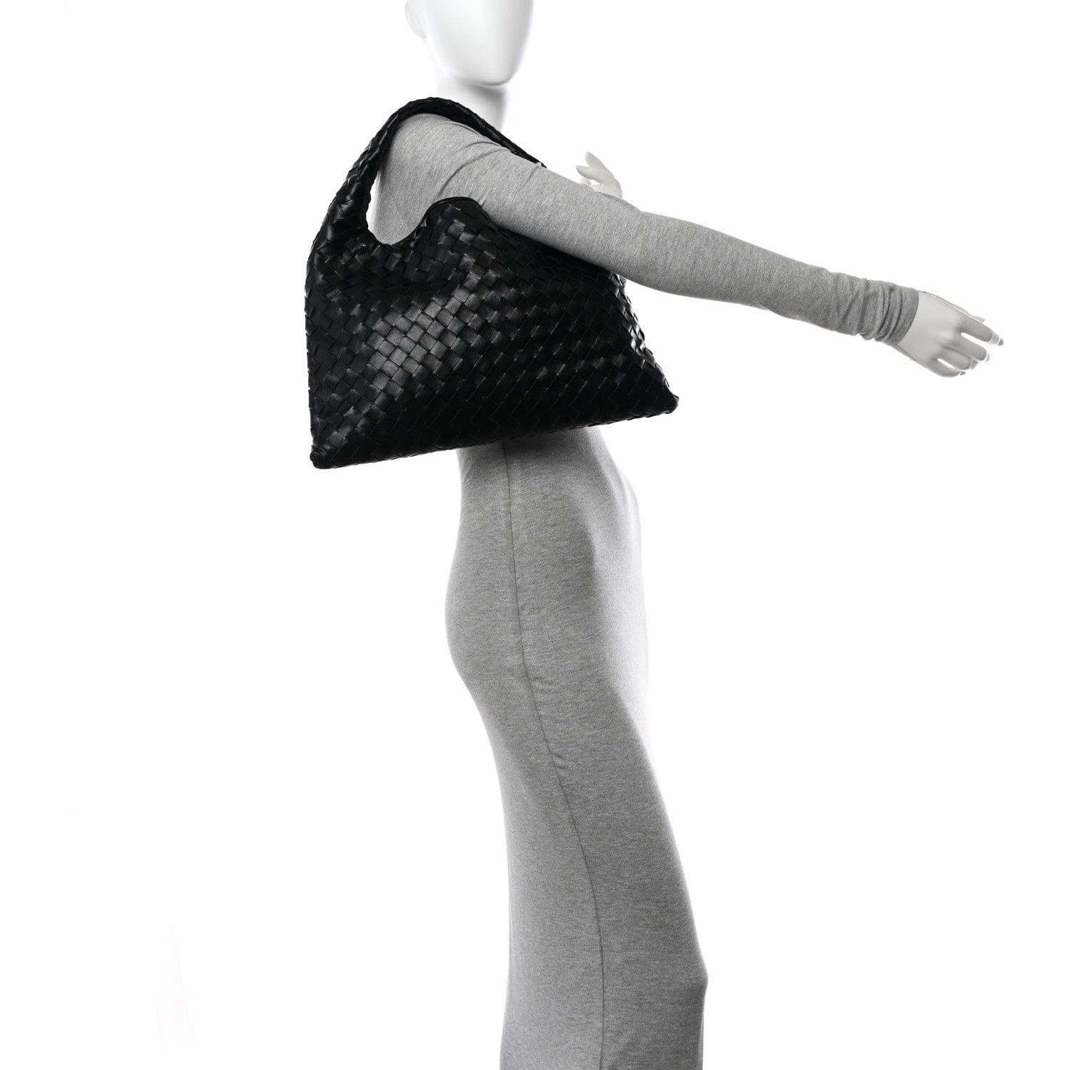 Bottega Veneta Calfskin Intrecciato Small Hop Black 2 of 10