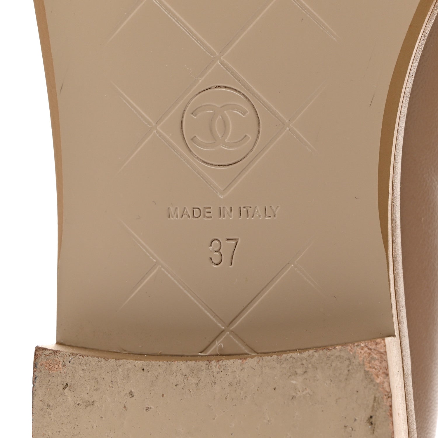 Chanel Lambskin Quilted CC Turnlock Loafers 37 Beige 6 of 9