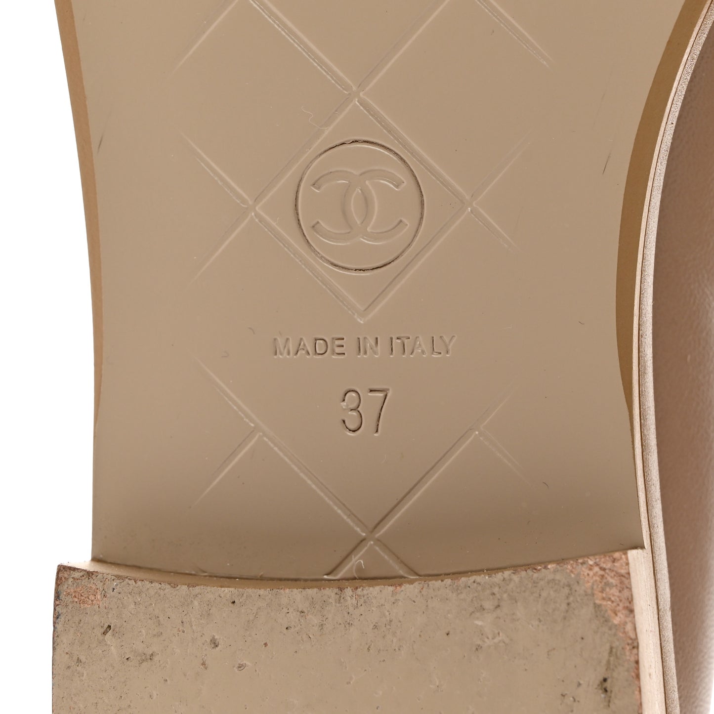 Lambskin Quilted CC Turnlock Loafers 35.5 Beige 37 Beige