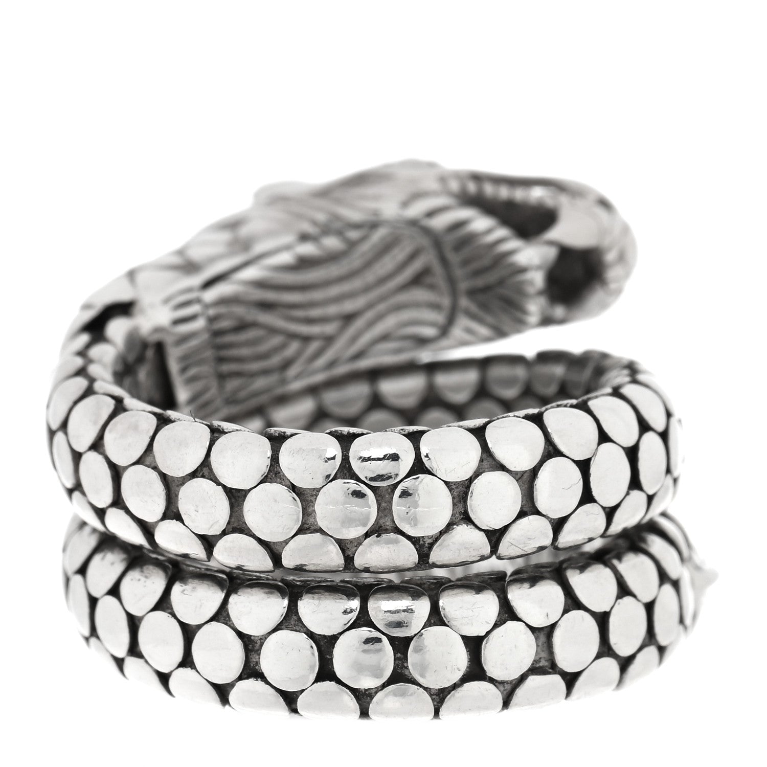John Hardy Sterling Silver Legends Naga Dragon Coil Ring 57 8 3 of 4
