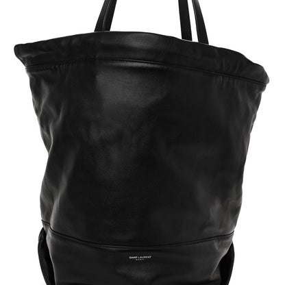 Saint Laurent Lambskin West Shopping Bag Black 8 of 10