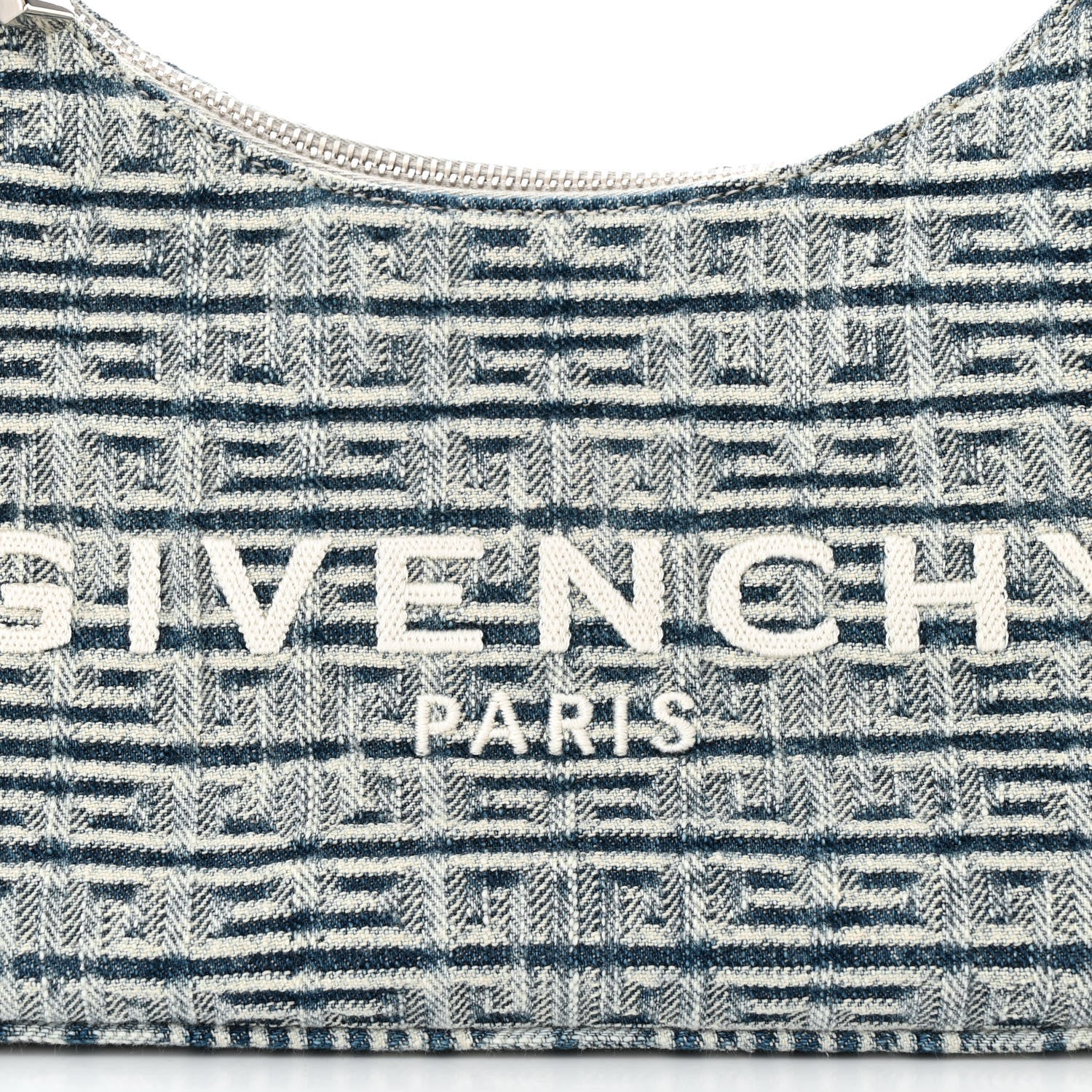Givenchy Denim 4G Logo Small Moon Cut Out Shoulder Bag Light Blue 8 of 10