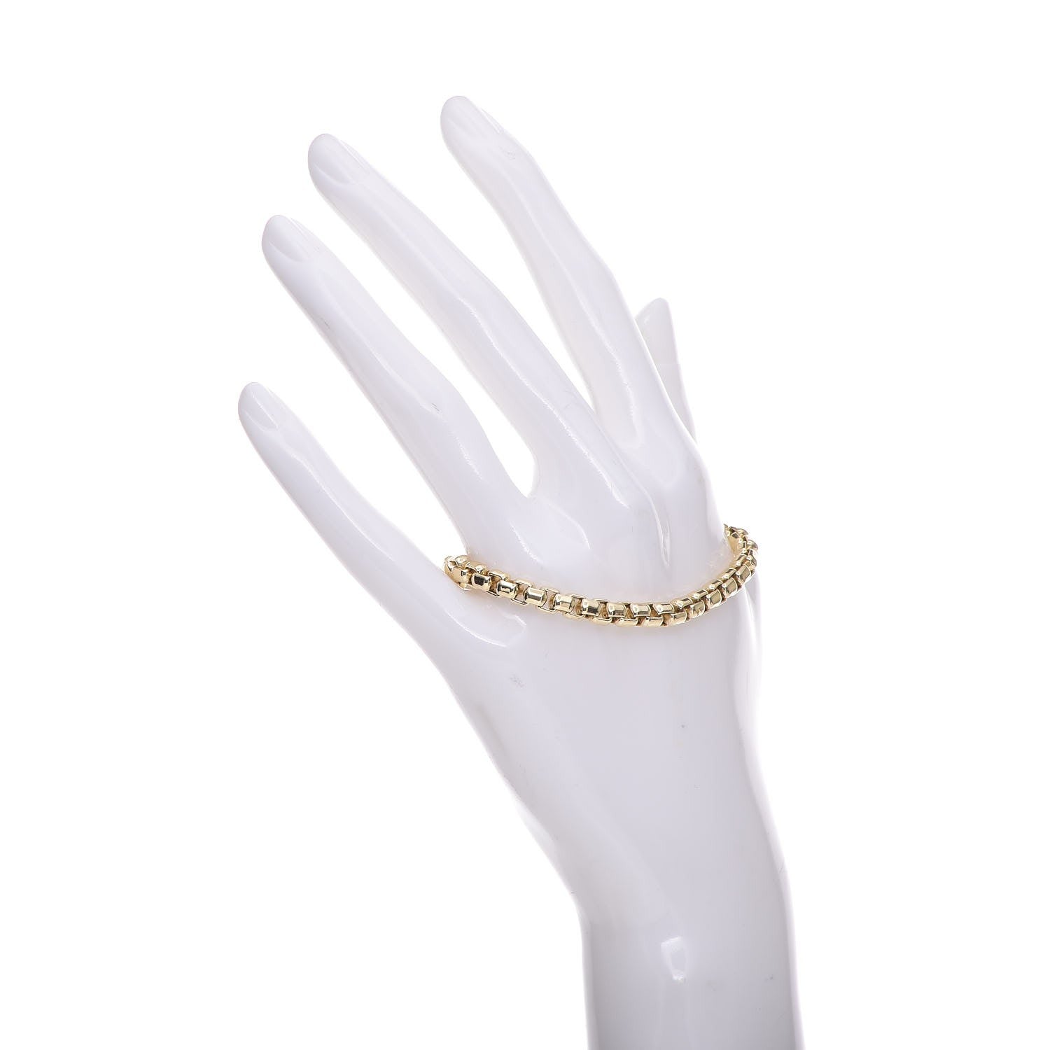 David Yurman 18K Yellow Gold 5mm Box Chain Bracelet 2 of 5