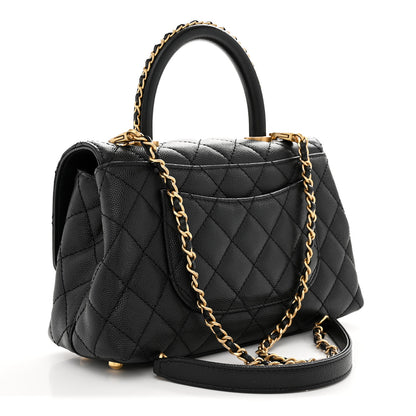 Chanel Caviar Quilted Mini Coco Chain Handle Flap Black 3 of 11