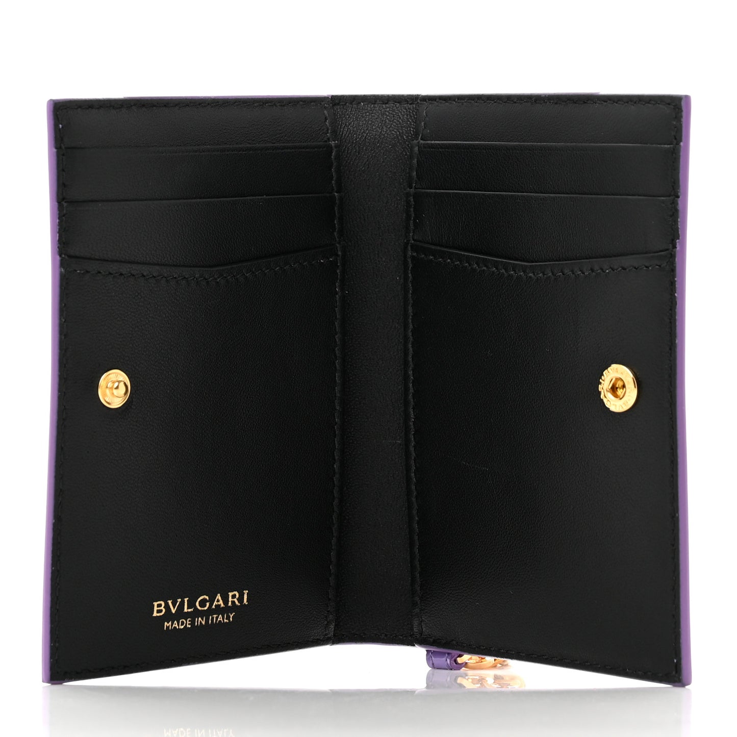 Serpenti Patent Calfskin Forever Card Case Purple