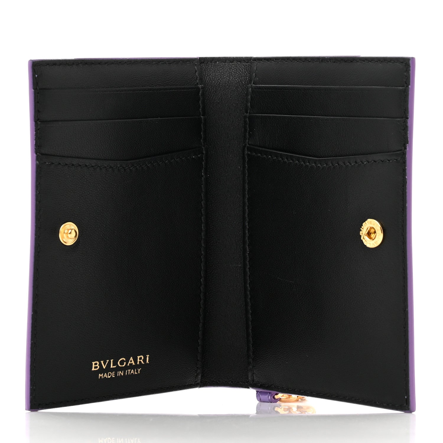 Bulgari Serpenti Patent Calfskin Forever Card Case Purple 5 of 6