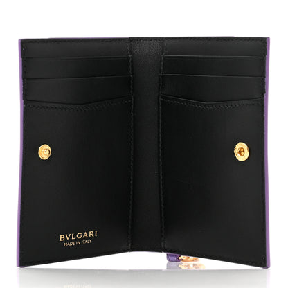Bulgari Serpenti Patent Calfskin Forever Card Case Purple 5 of 6