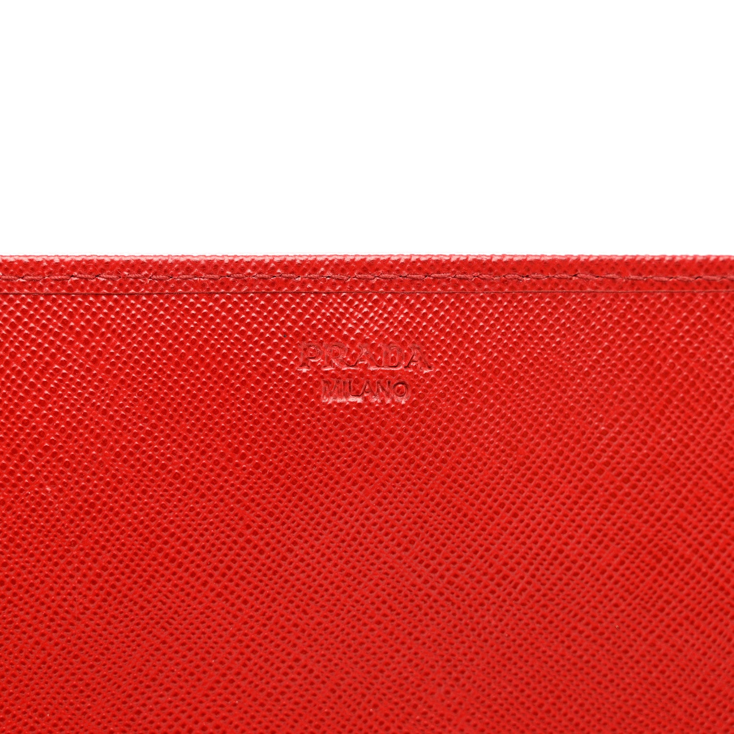 Prada Saffiano Wallet on Chain Fuoco 6 of 7