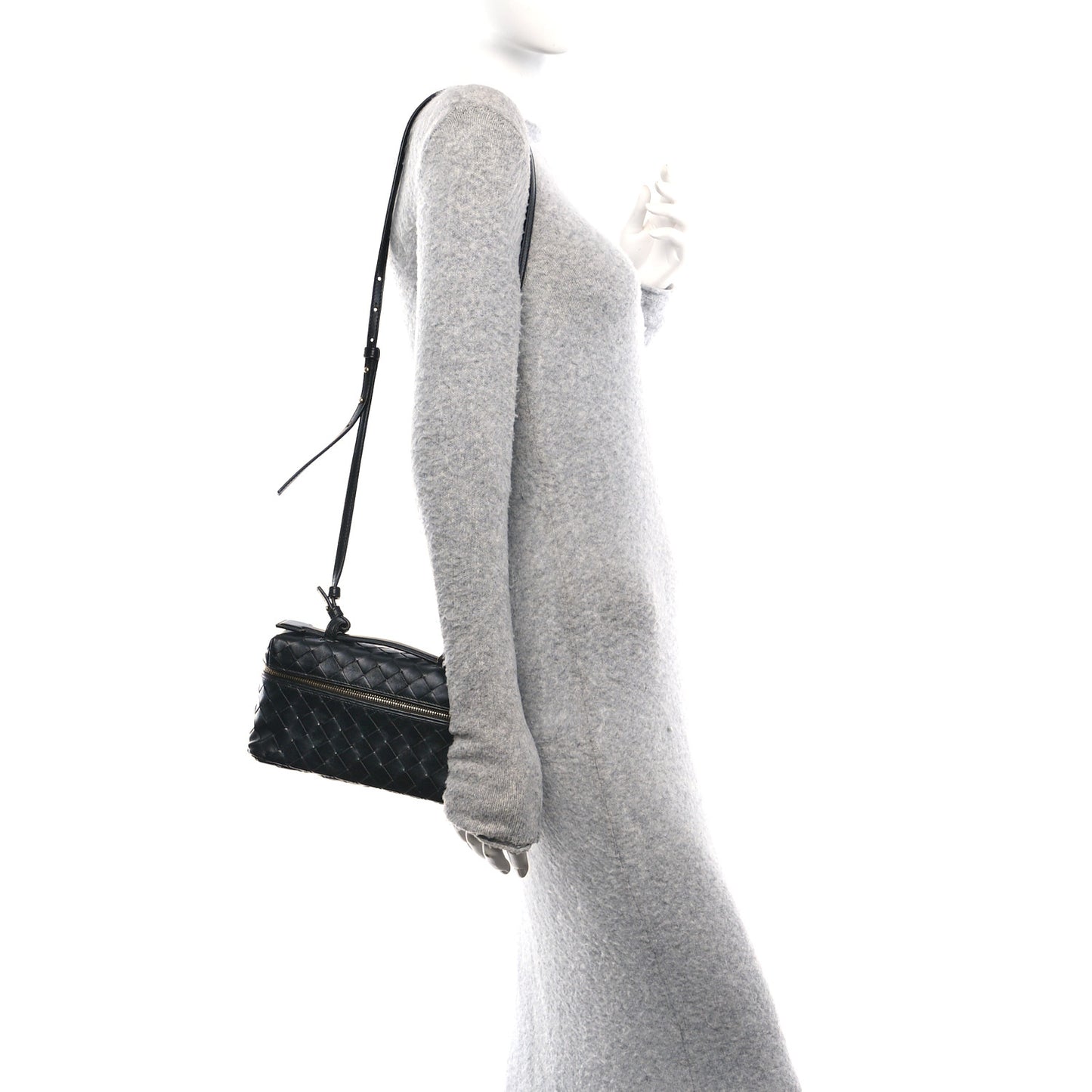 Calfskin Intrecciato Bang Bang Vanity Case Black