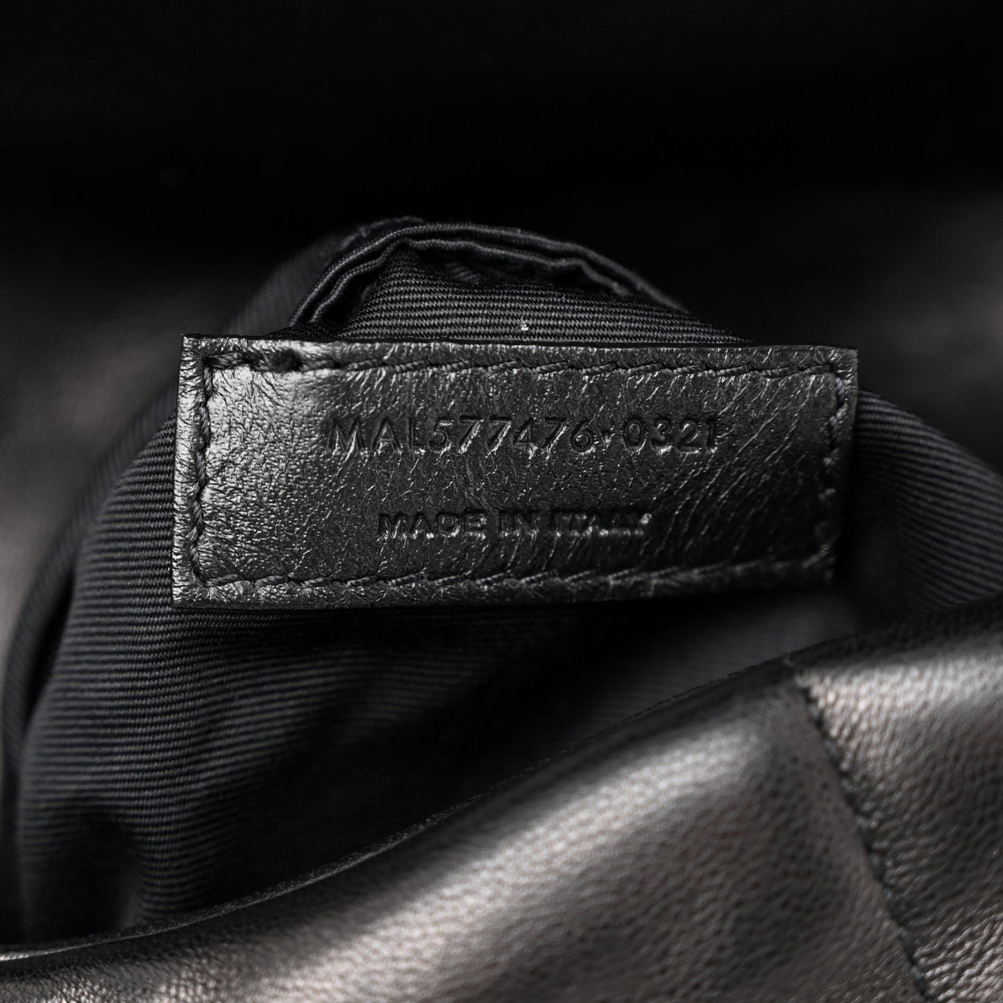 Lambskin Quilted Small Loulou Puffer Monogram Chain Satchel Black