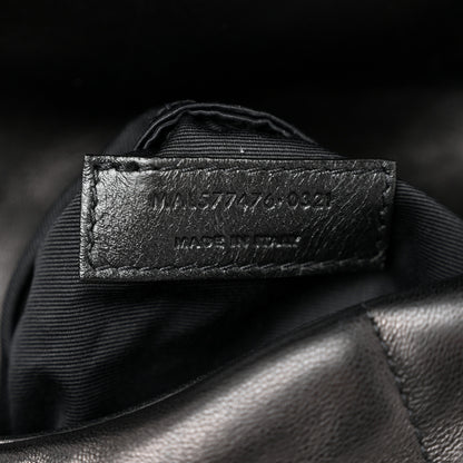 Saint Laurent Lambskin Quilted Small Loulou Puffer Monogram Chain Satchel Black 7 of 10