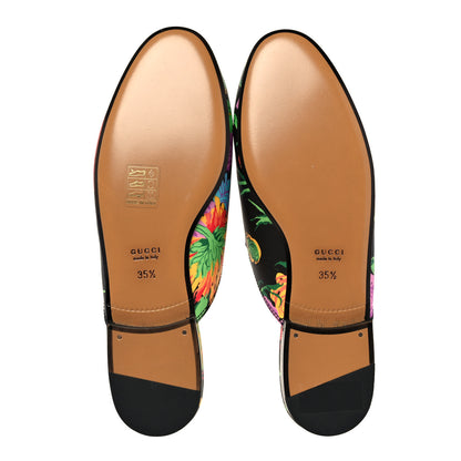 Gucci X KEN SCOTT Canvas Infinity Jenni Women's Princetown Slippers 35.5 Black Pink 5 of 10