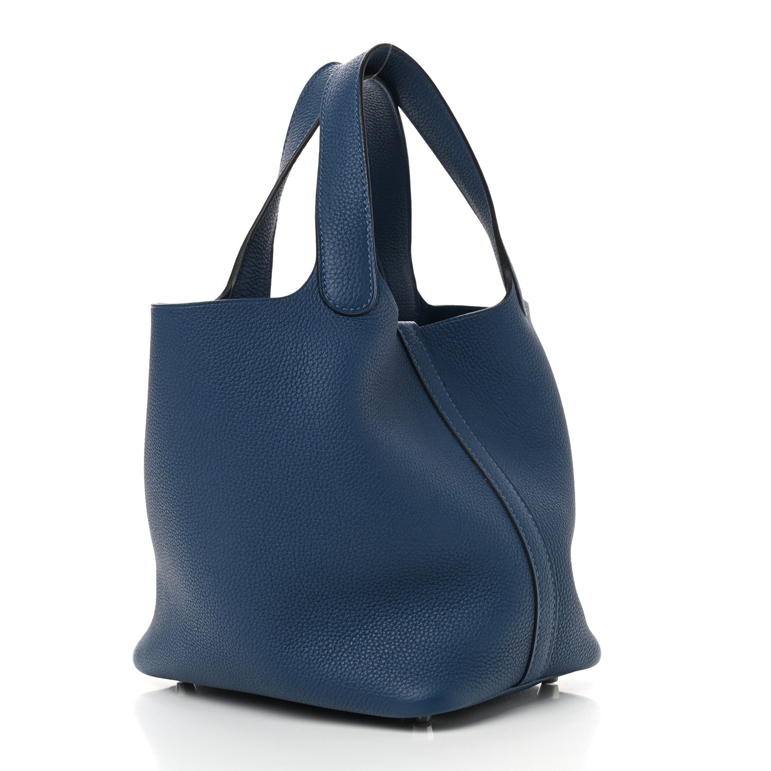 Hermes Taurillon Clemence Picotin Lock 18 PM Deep Blue 3 of 11