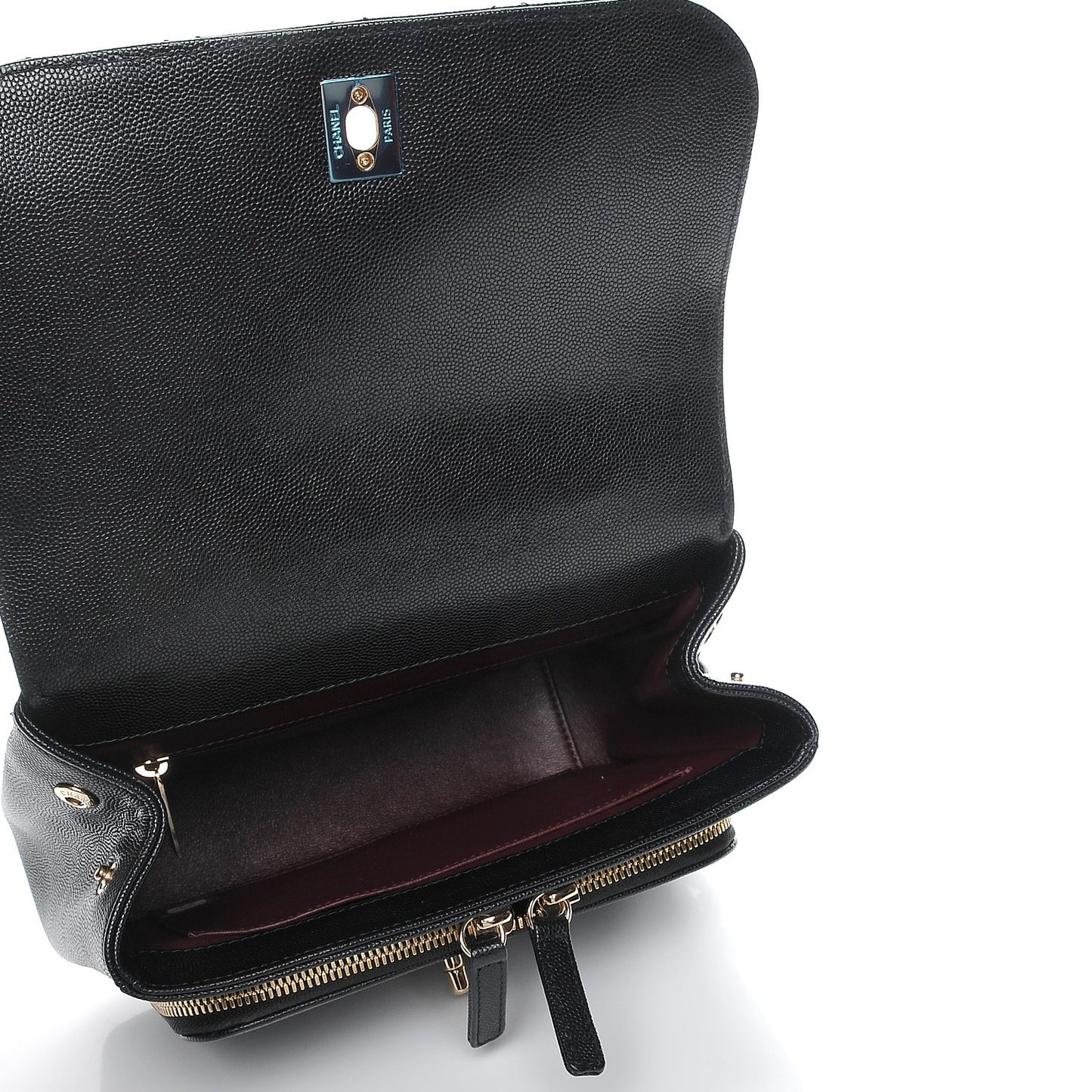 Caviar Quilted Small Business Affinity Flap Black