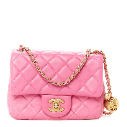 Chanel Lambskin Quilted Mini Pearl Crush Flap Pink 1 of 11