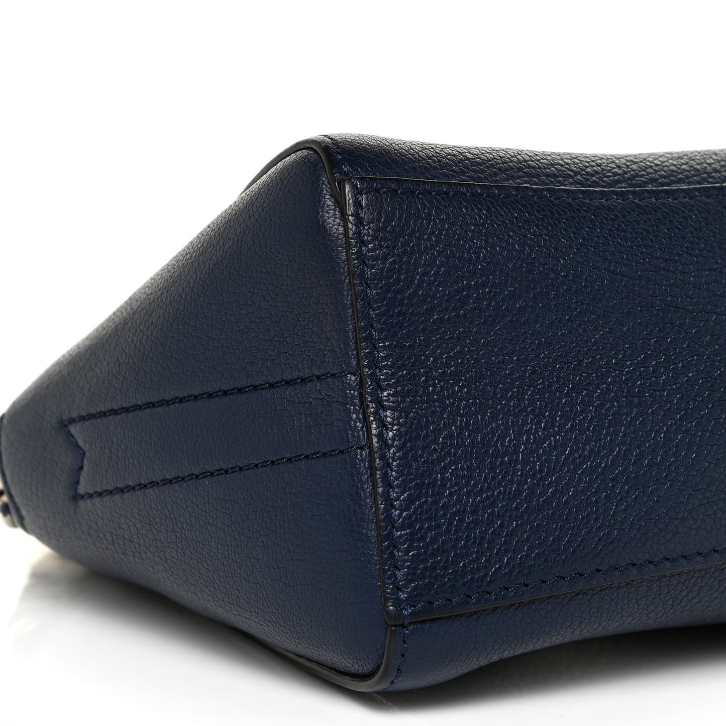 Sugar Goatskin Small Antigona Beauty Wristlet Navy