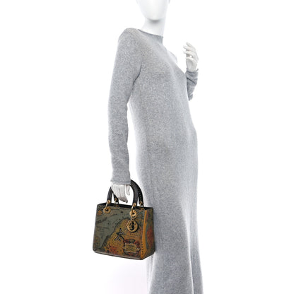 Christian Dior Calfskin Embroidered Medium Hong Hao Lady Dior Art 2 of 9