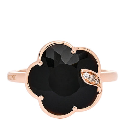 Pasquale Bruni 18K Rose Gold Diamond Black Onyx Petit Joli Ring 53 6.25 1 of 7