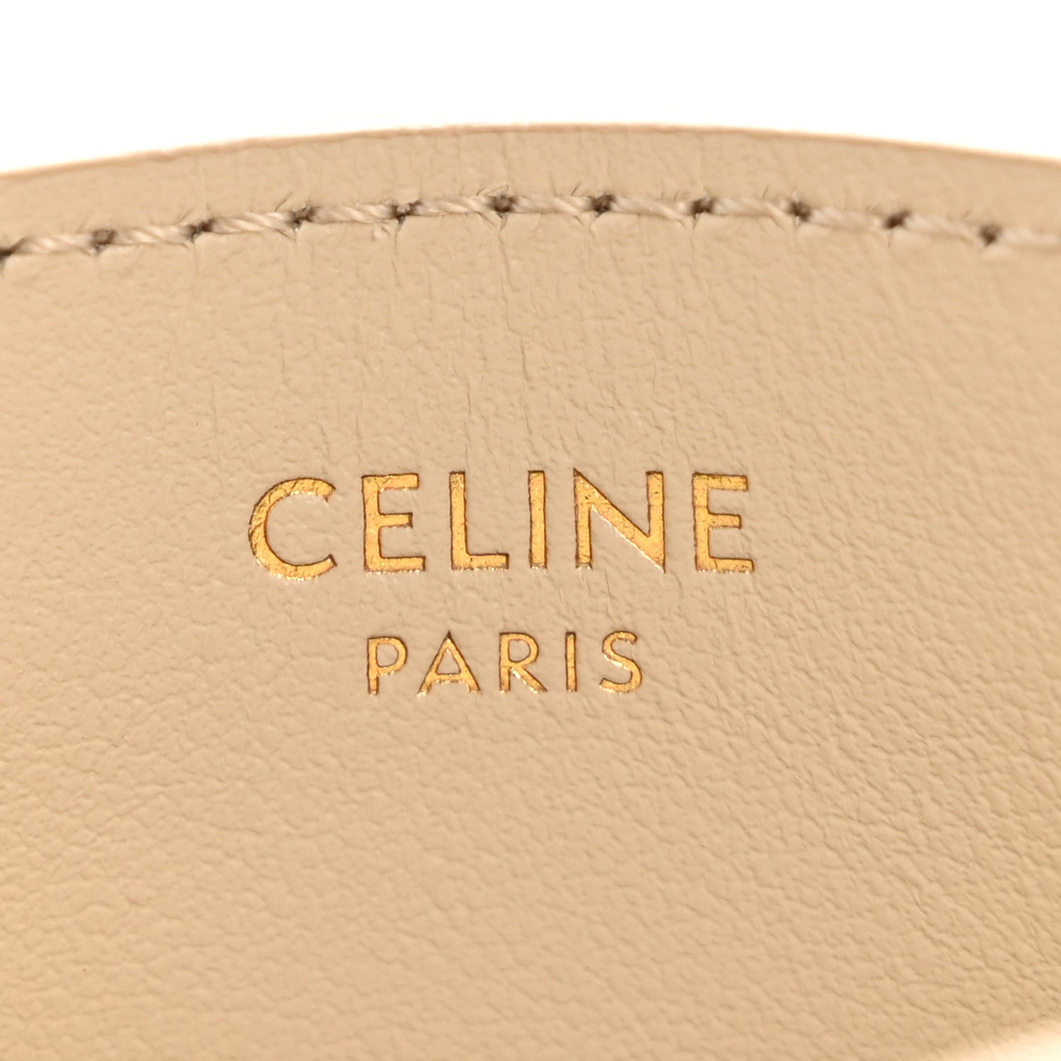 Celine Shiny Calfskin Triomphe Card Holder Pale Beige 6 of 9
