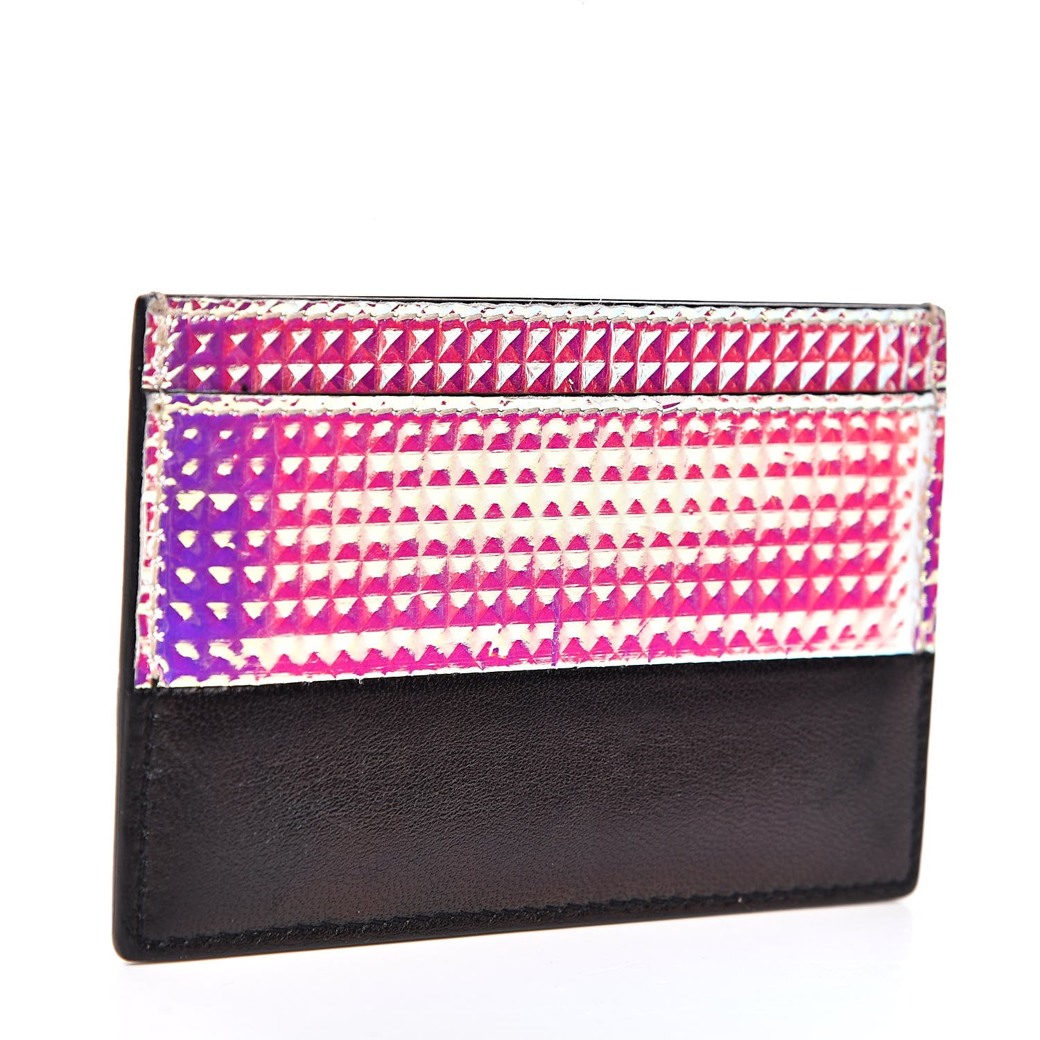 Celine Calfskin Card Holder Black Multicolor 3 of 9