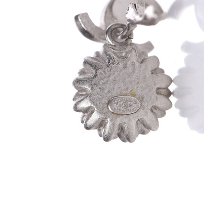 Chanel Pearl CC Drop Earrings Silver 4 of 4