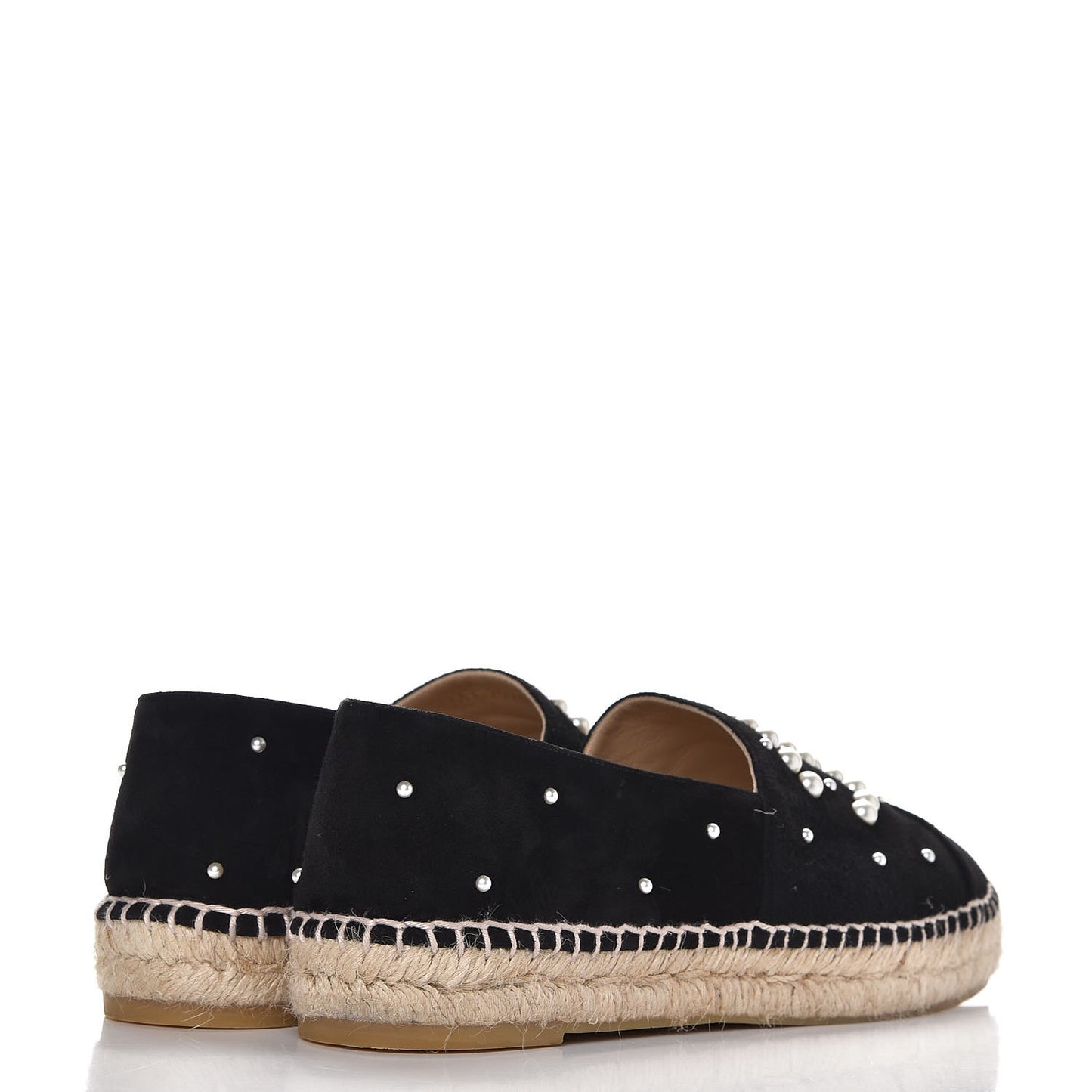 Suede Pearl CC Espadrilles 40 Black