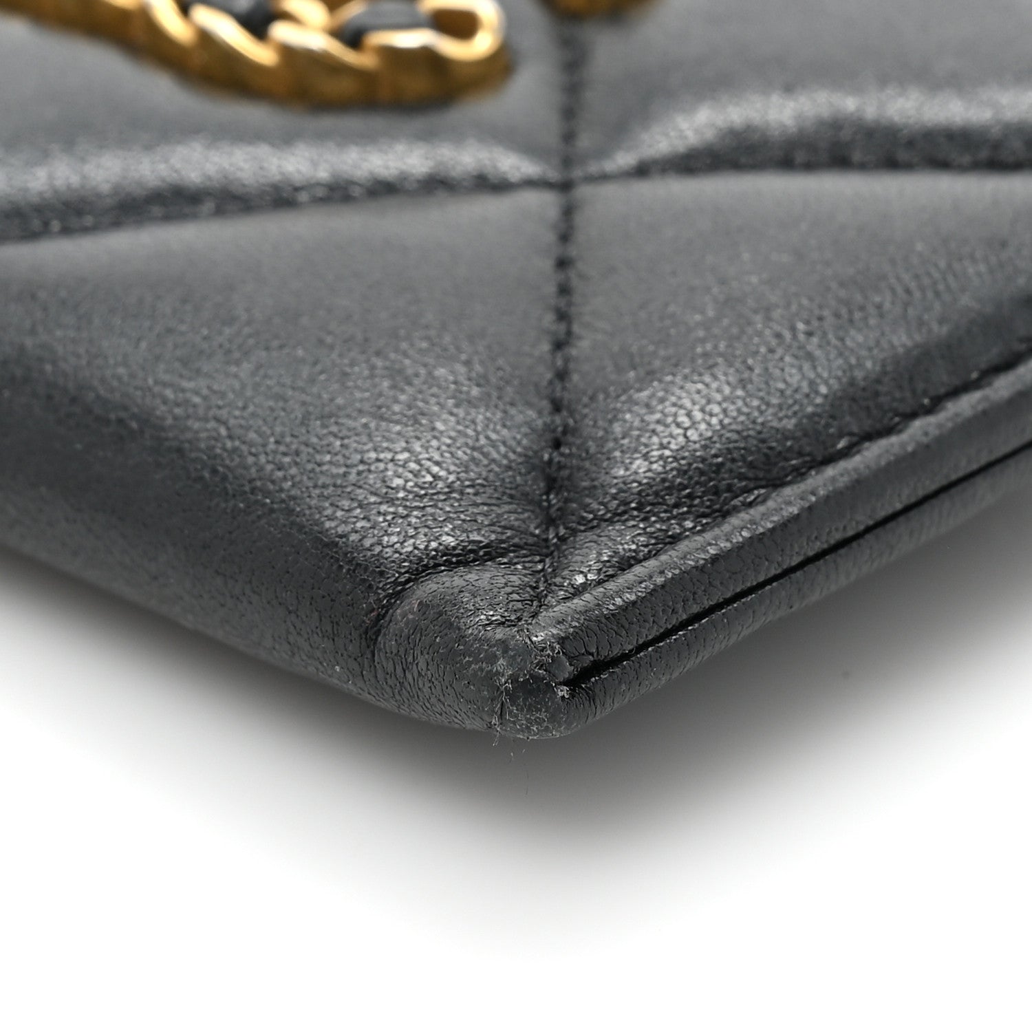 Chanel Lambskin Quilted Chanel 19 Card Holder Black 11 of 14