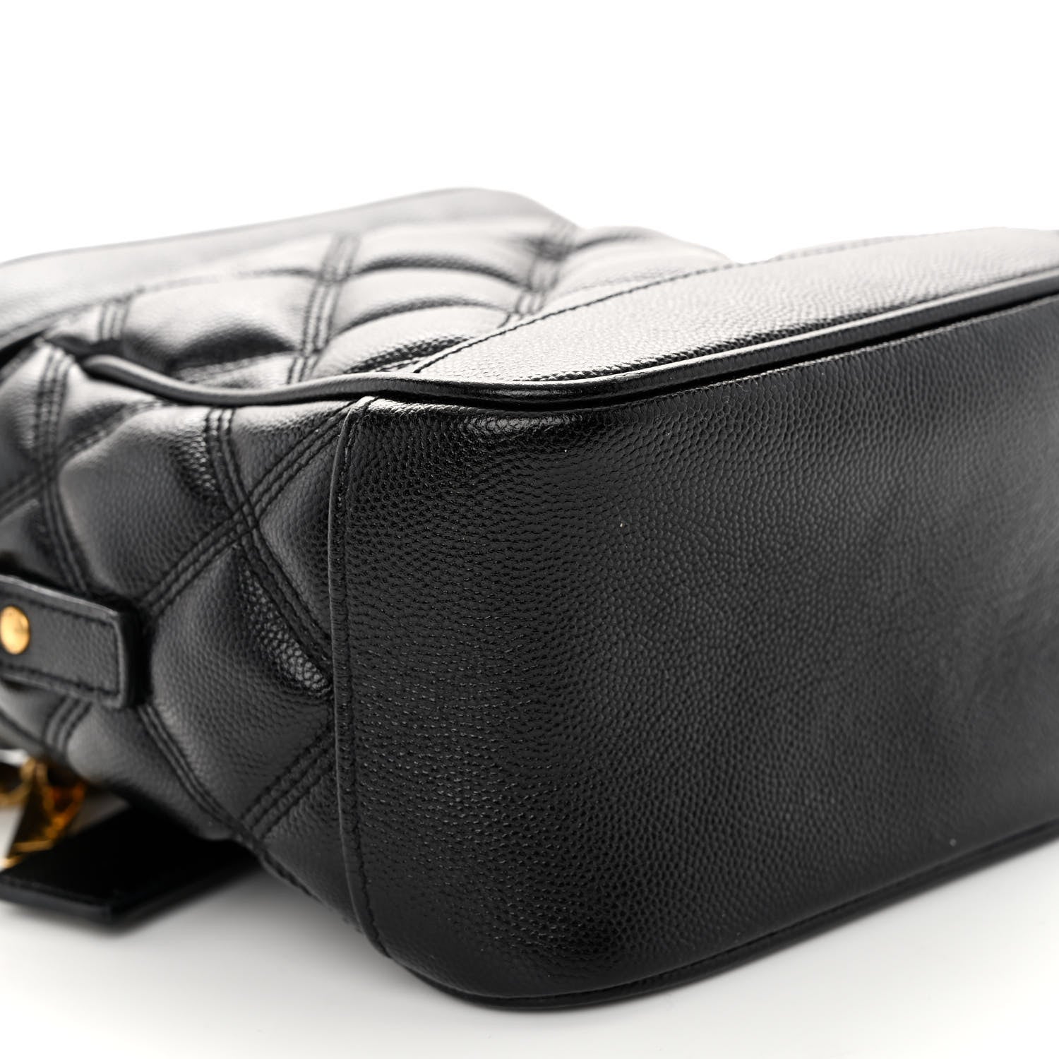Saint Laurent Grain de Poudre Quilted 80's Vanity Bag Black 8 of 9