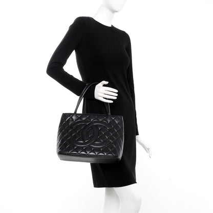 Chanel Caviar Quilted Medallion Tote Black 2 of 8