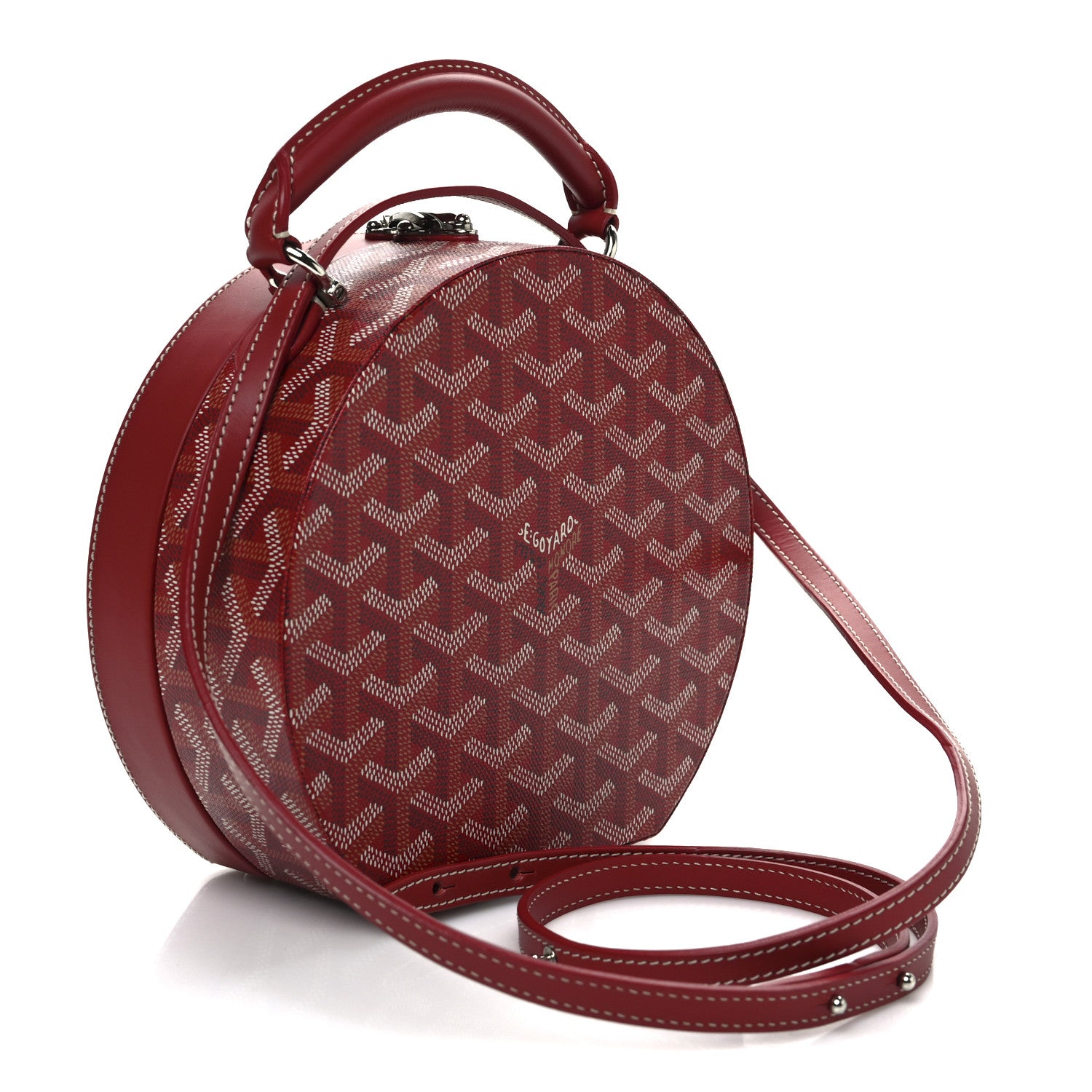 Goyard Goyardine Alto Hatbox Red 3 of 9