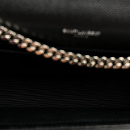 Saint Laurent Grain De Poudre Medium Classic Monogram Kate Tassel Satchel Black 4 of 8